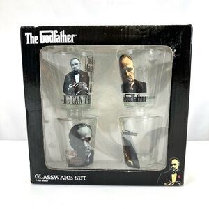 The Godfather boxed set 4  1.5oz shot glasss NEW in BOX Gift set Cinephile